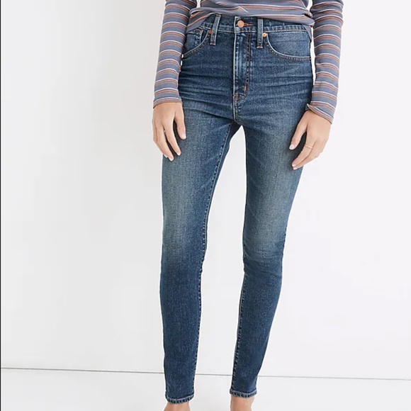 NWT Madewell 11" High-Rise Skinny Jeans Markland Wash Tencel Denim Size 28 - Picture 4 of 16